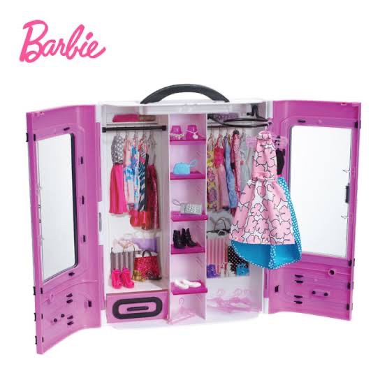 Tủ Quần Áo Búp Bê Barbie Thiết Kế Dễ Thương