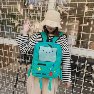 Adventure Time BMO Ba lô đi học in hoạt hình dễ thương cho nữ