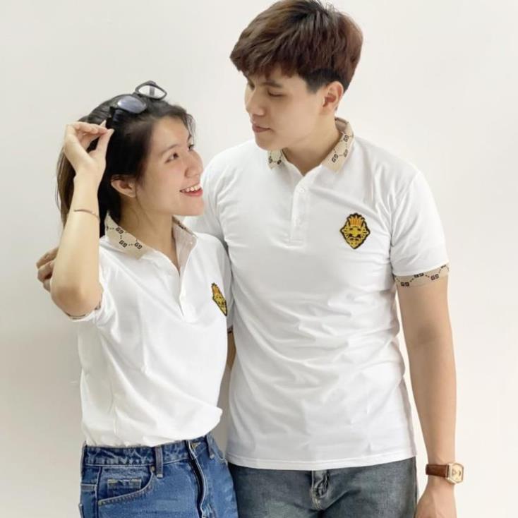 Áo thun Nam Nữ ⚡FREE SHIP⚡ Áo Polo cổ bẻ Gucci viền cổ ! '