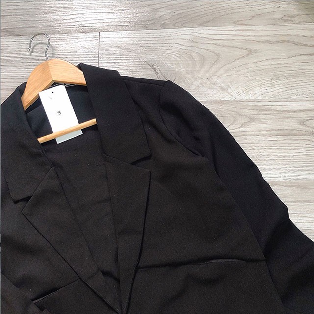 [HÀNG LOẠI 1] Áo vest blazer nữ màu đen một lớp style Korea trẻ trung thanh lịch (Thời trang công sở VIP) (Hàng y hình) | BigBuy360 - bigbuy360.vn