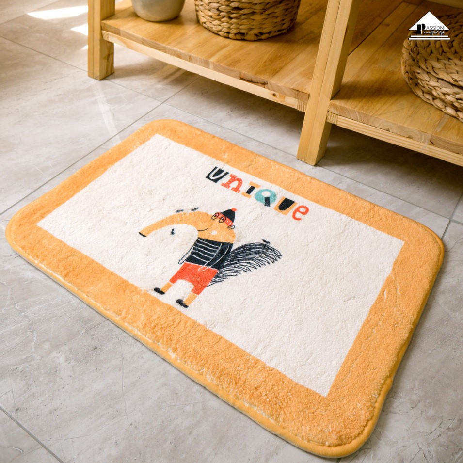 Thảm Lau Chân Cotton Len Cừu Hoạt Hình Passion