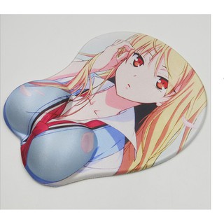 Bàn di chuột có đệm tay silicon anime 3D