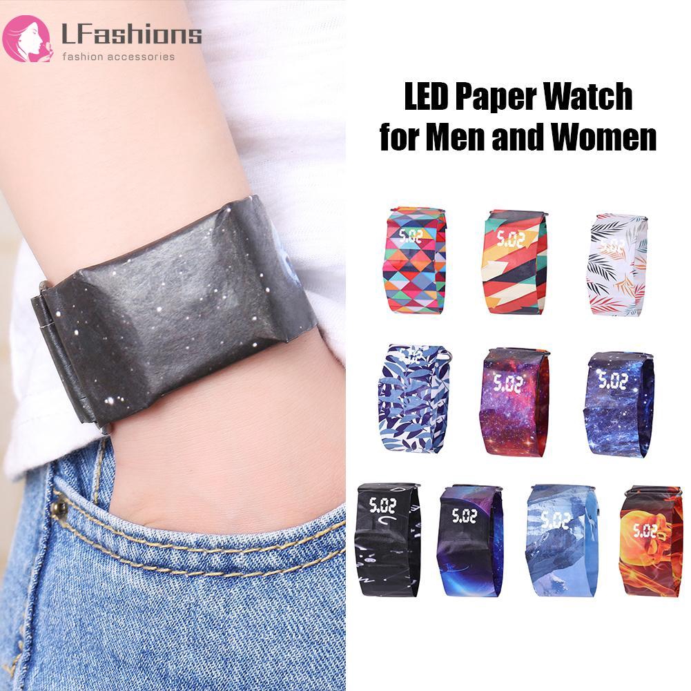 Casual Unisex LED Electronic Watch Folding Wristwatch Student Gift