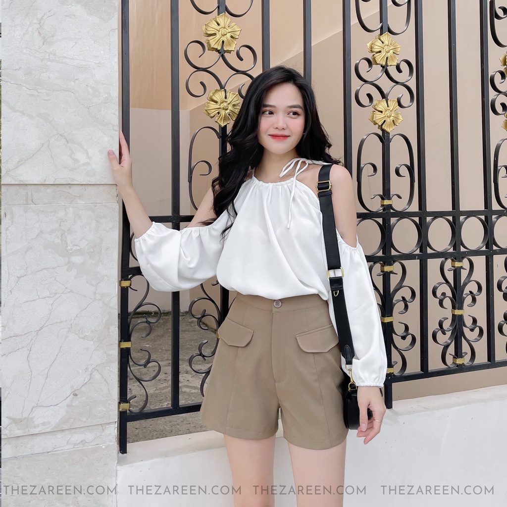 QUẦN SHORT TÚI ĐẮP ZAREEN SHO37 NÂU