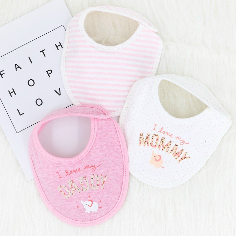 SET 3c Yếm tròn cúc bấm Momcare - Nhiều mẫu cho bé Trai, Bé Gái