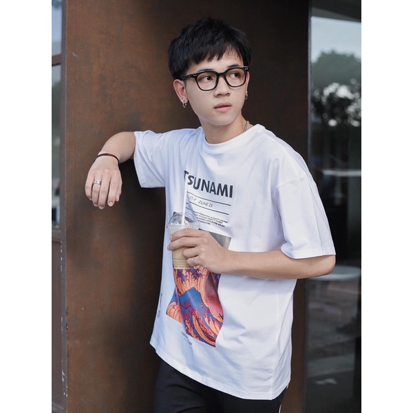 Áo thun nam nữ thiết kế TSUNAMI TEE form rộng cotton tay ngắn  -  ZUNE.ZX