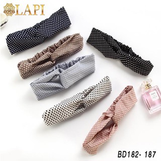 Băng đô turban vải kiểu chấm bi tiểu thư | Phụ kiện tóc