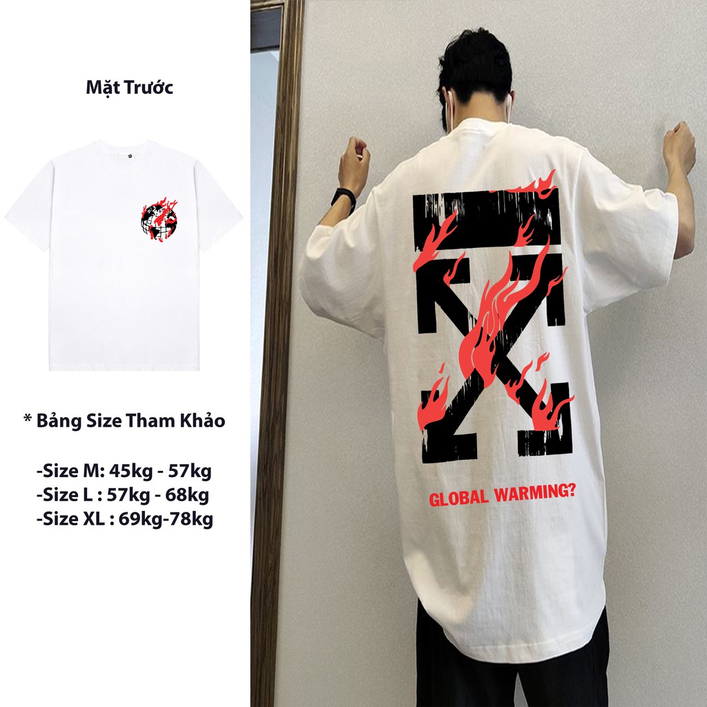 ÁO THUN, ÁO PHÔNG TAY LỠ UNISEX FORM RỘNG OVERSIZE OFF WHITE FREESHIP M39