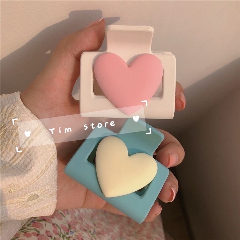 Kẹp bấu tóc tim hoa  nơ nhựa nhiều mẫu TIMSTORE phụ kiện búi tóc thời trang phong cách hàn