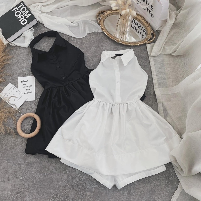 Set váy hở lưng + quần đùi TTS867