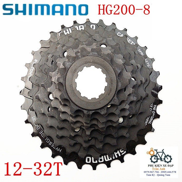 LÍP THẢ LÍP XE ĐẠP 8 TẦNG SHIMANO CS-HG200-8 12-32T