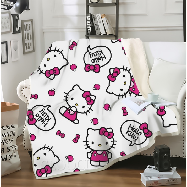 Ga Trải Giường/Sofa Họa Tiết Hello Kitty Dễ Thương Cho Nam Và Nữ