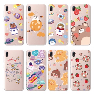 Ốp Điện Thoại Tpu Silicon Mềm Trong Suốt Hình Gấu / Phi Hành Gia Cho Xiaomi Redmi Note 7 / Note 6 / Note 5 Pro / Note 5a Preim / Note 3 / Note 4 4x