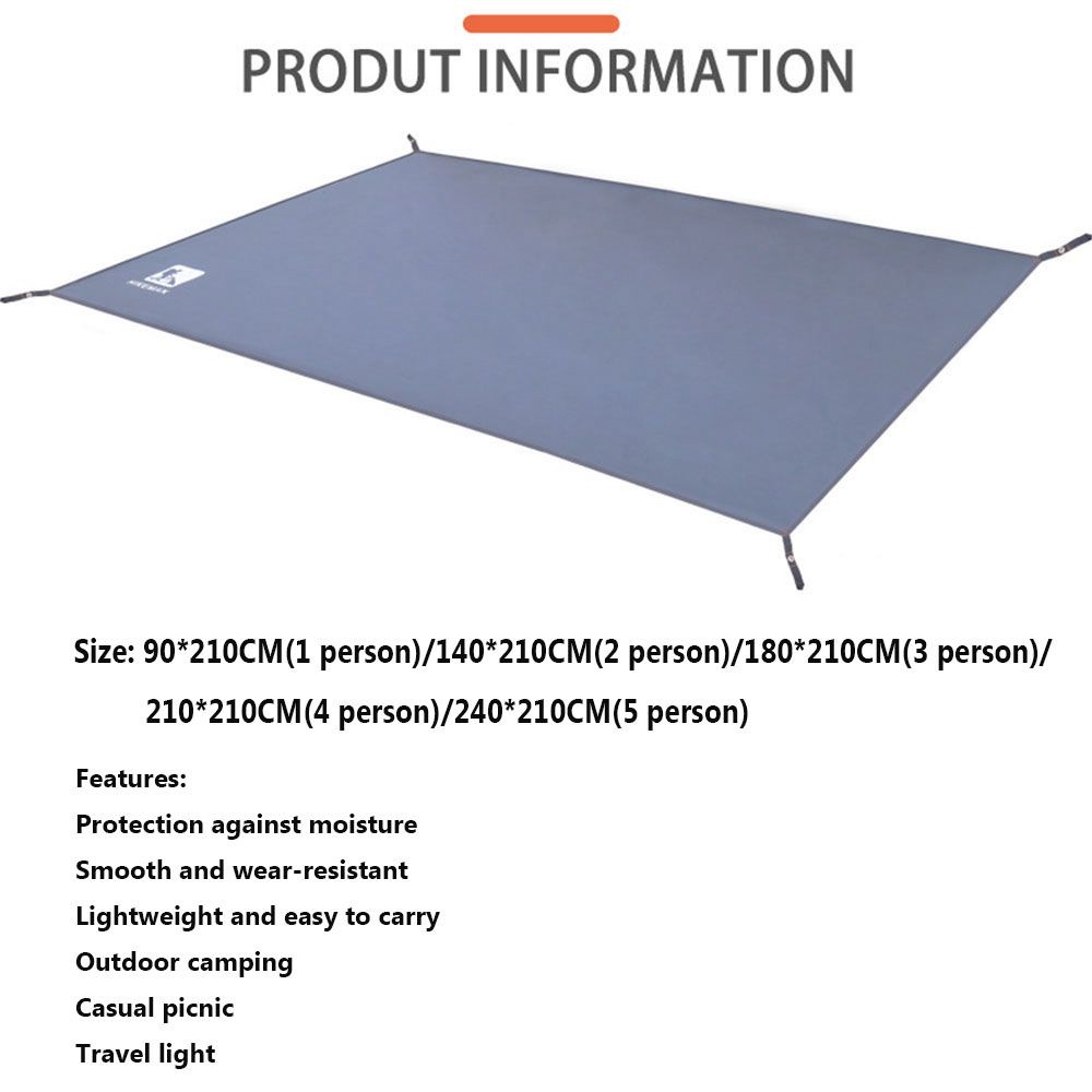 MUVAKO Thảm Lót Sàn Chống Thấm Nước 5 Kích Thước Siêu Nhẹ Bỏ Túi Mang Đi Cắm Trại/Leo Núi/Đi Biển 3 Màu Sắc