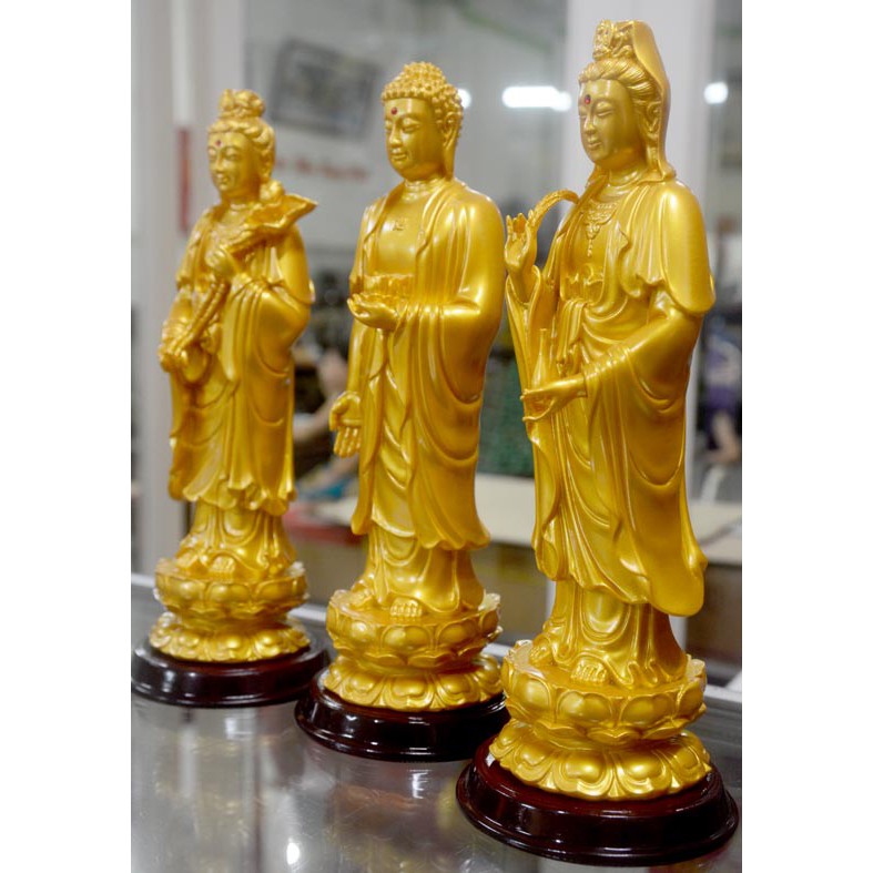 Bộ ba tượng Phật Tây Phương Tam Thánh cao 26cm-Nhiều mẫu GIÁ TỐT NHẤT THỊ TRƯỜNG