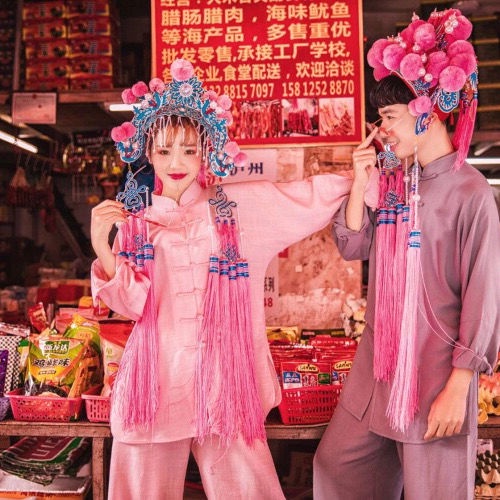 Cách mix và match trang phục hip-hop đường phố mới của Trung Quốc trong studio ảnh, chụp ảnh phố, triều, quần áo chủ