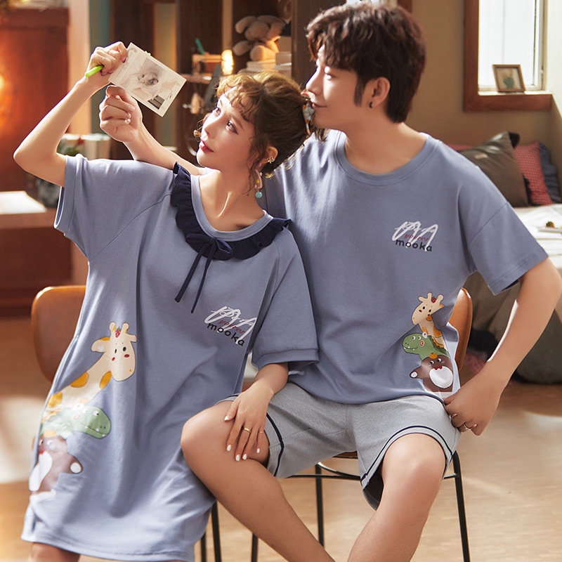 Bộ Đồ Ngủ Ngắn Tay Cho Cặp Đôi Y2550 | BigBuy360 - bigbuy360.vn