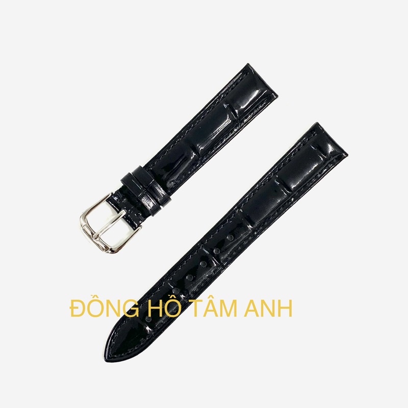 Dây đồng hồ nam nữ da bò màu xanh lá cây đủ size 12-20mm