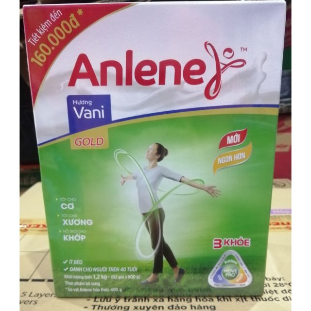 Sữa Anlene gold 1,2Kg cho người trên 40 tuổi (date12.2021)