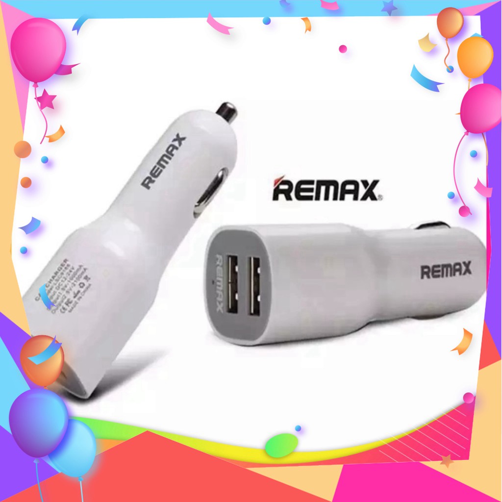 Cóc Sạc Xe Hơi 2 Cổng USB Remax Xả kho