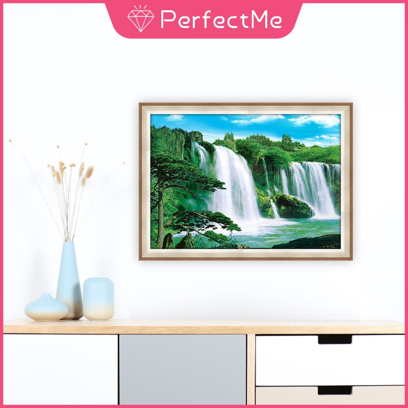 Bộ Tranh Đính Đá Tự Làm Kích Thước 40X30Cm Hình Phong Cảnh Trang Trí Phòng Khách