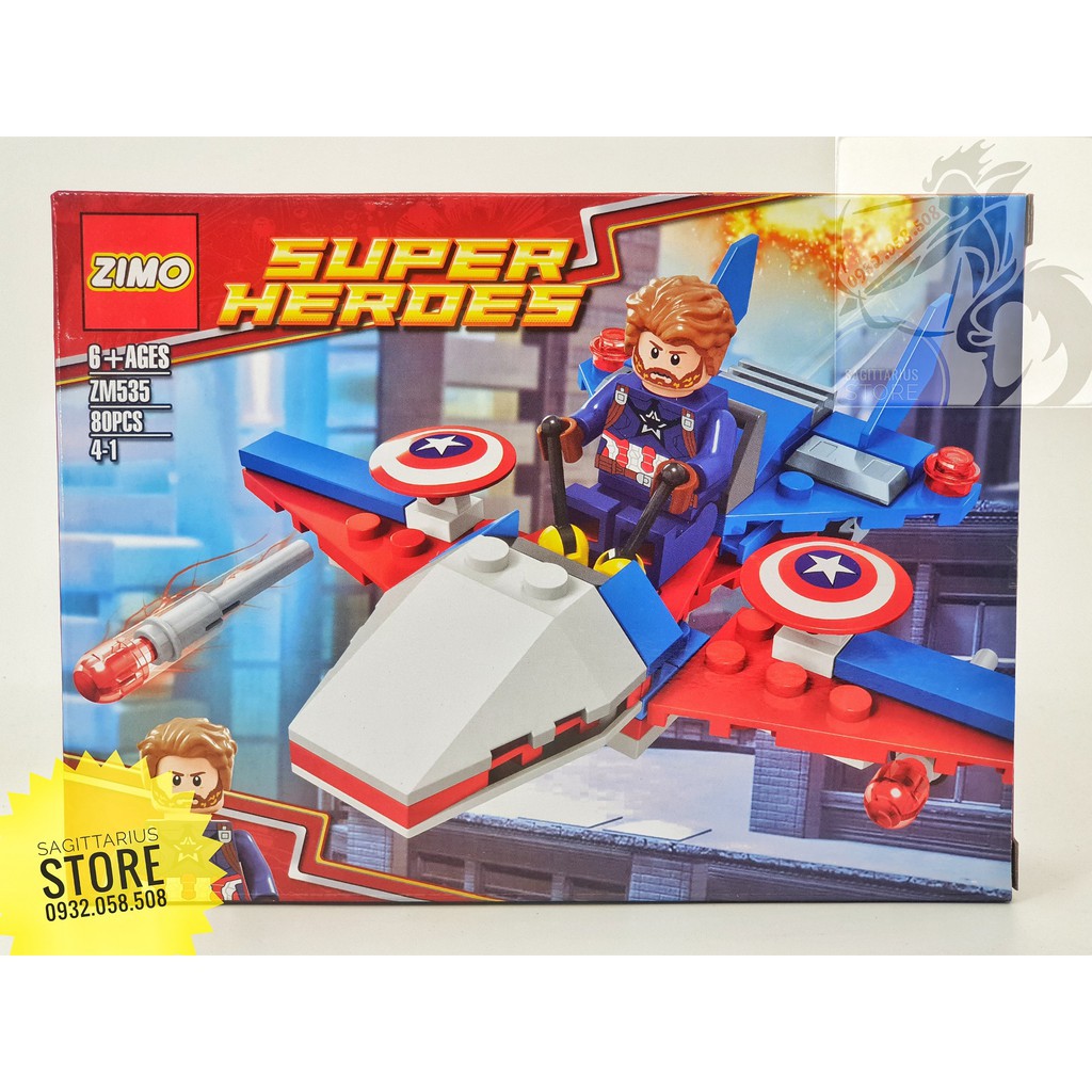 Lego Zimo ZM535 Lắp Ráp Biệt Đội Siêu Anh Hùng Marvel ( 4 Hộp - 320 Mảnh )- Hàng có sẵn