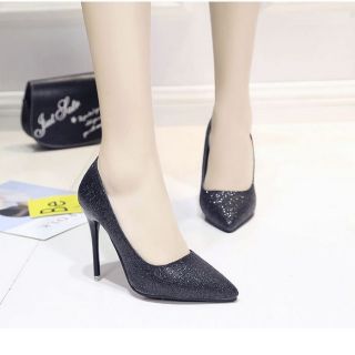 Giày kim tuyến gót nhọn lấp lánh có size 32 đến size 43