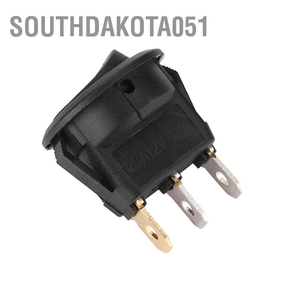 Công tắc tròn bật tắt có đèn LED Spst 12v cho Xe Van Dash Boat Light A