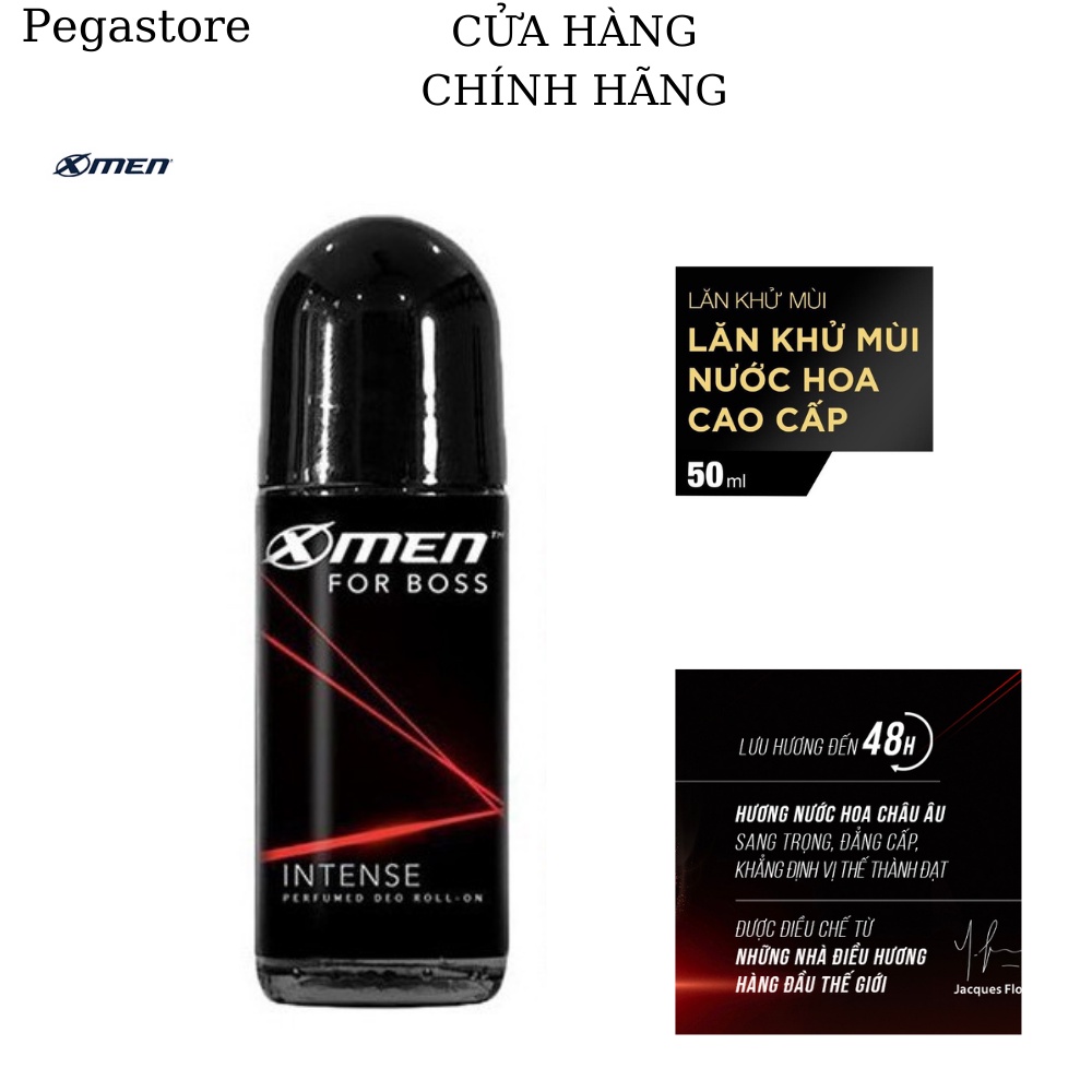 Lăn nách nam XMEN - chai lăn nách For Boss Intense 48H - lăng khử mùi x men Deo Roll-on 50ml