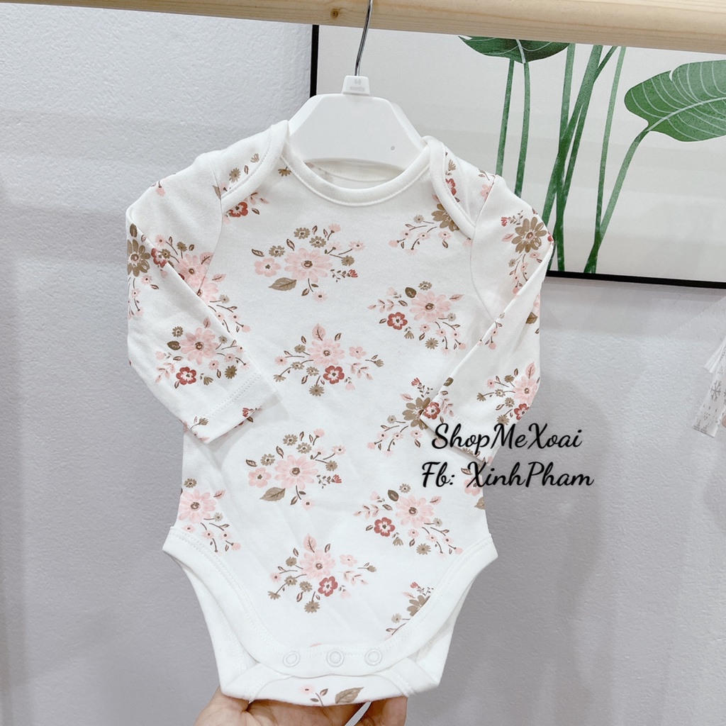 [Chọn mẫu][Size 56cm] Bodysuit dài tay cho bé size từ 3-4,5kg