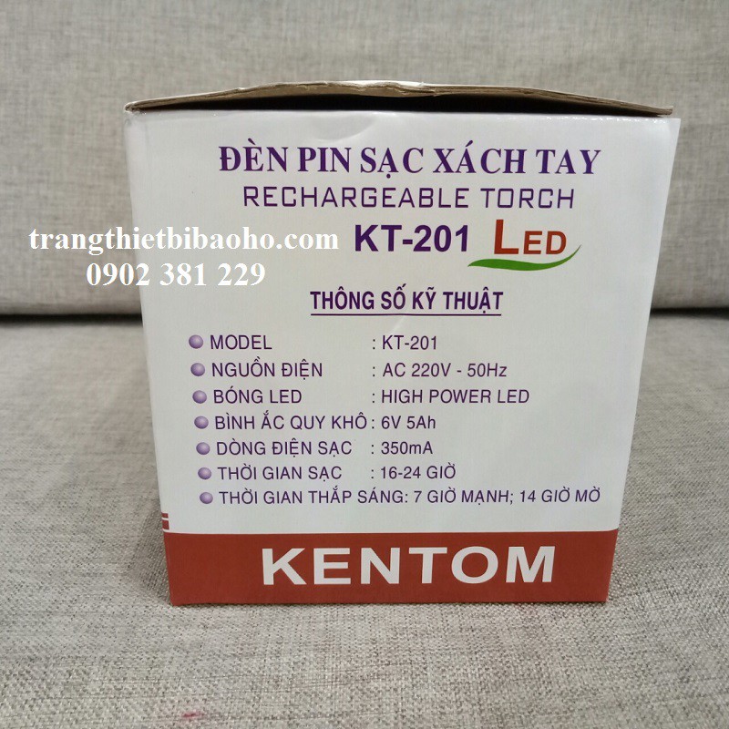 Đèn pin sạc xách tay Kentom KT 201