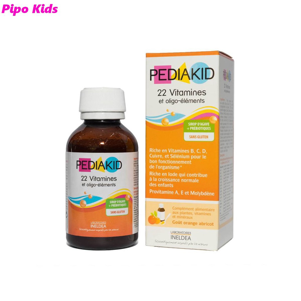 [Mẫu Mới Lọ Thủy Tinh] Pediakid 22 vitamin , Imuno Fort , Transitdoux - Hàng nội địa