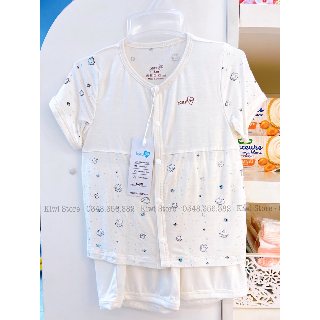 Bộ cài giữa Bamboo cộc tay Bons99 cho bé
