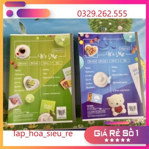 (Rẻ Vô địch) Vở kẻ ngang Campus Gift 200 trang