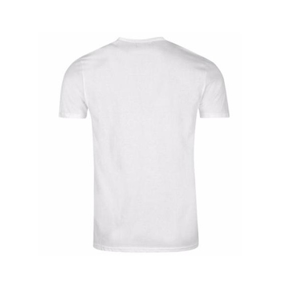 cotton 100% Áo Thun nam không cổ Lee cooper Plain Polo Shirt Mens (White - Size EU - Xách tay UK)