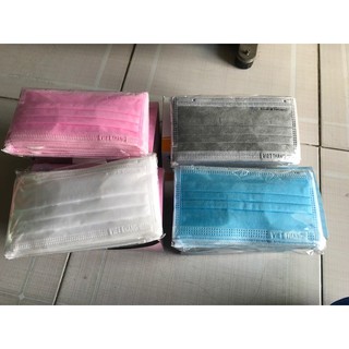 Khẩu trang Việt Thắng 4 lớp 4 màu 50c/hộp