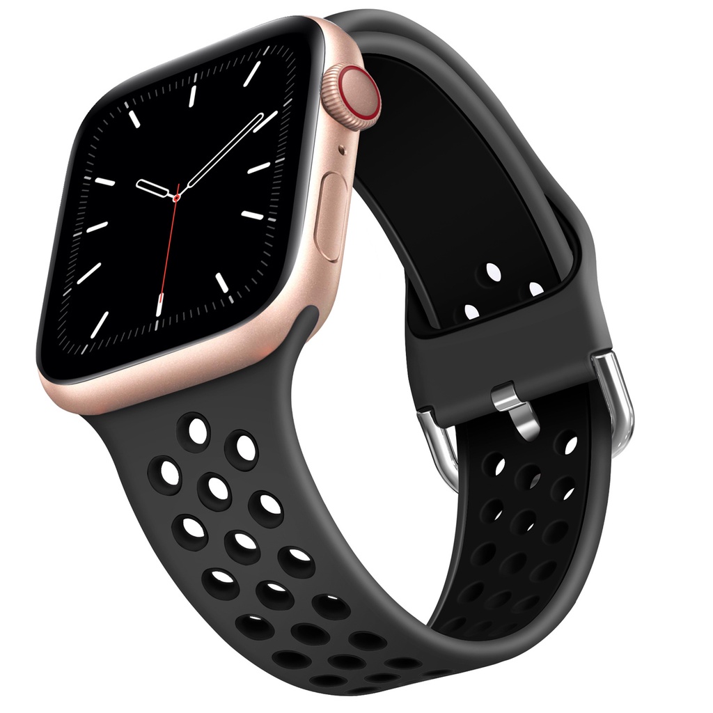 For Apple Watch Strap series 6 5 4 3Nike two-color silicone 38/40/42/44mmiwatch  strap