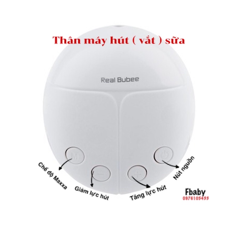 ( Hàng Chuẩn Loại 1) Thân Máy Hút Sữa Real Bubee Điện Đôi , Thân Máy Vắt Sữa Điện Đôi Real Bubee