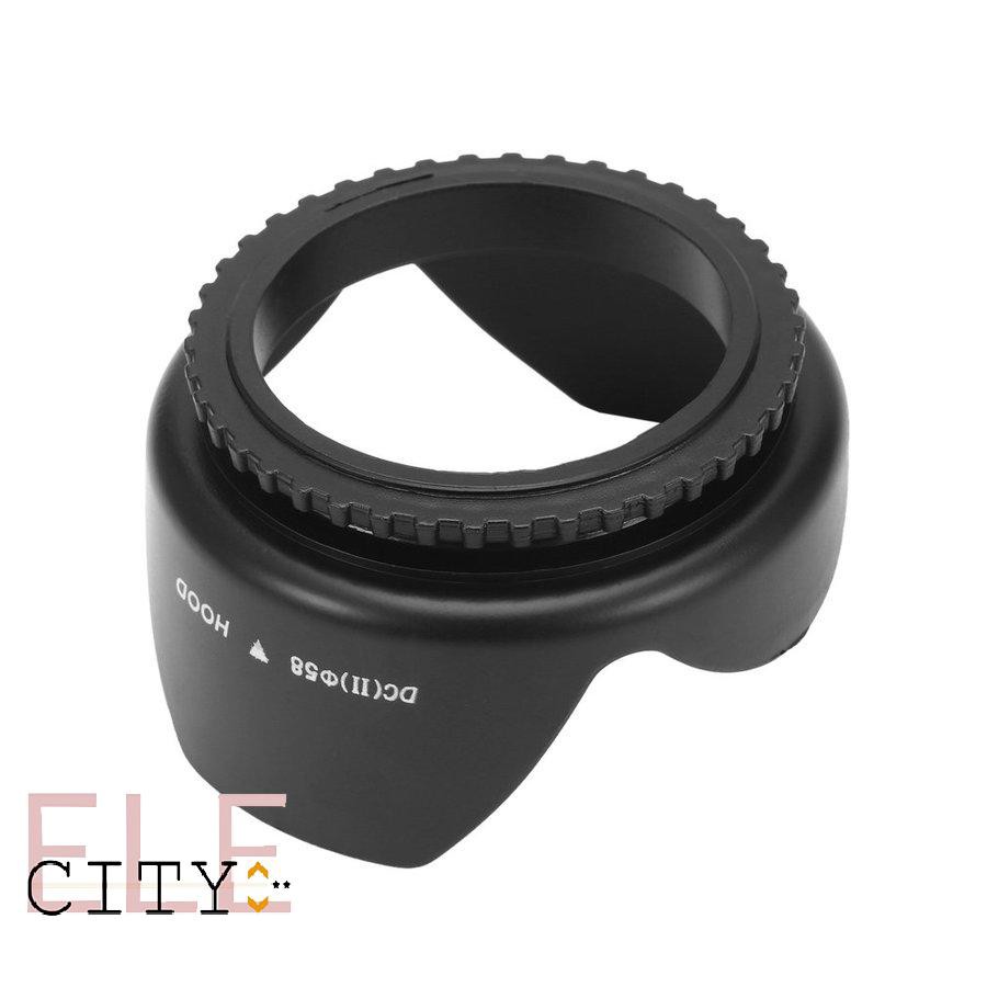 111ele} 58mm Flower Shape Lens Hood Screw Mount Petal Crown For Canon DC-SN HOOD Lens