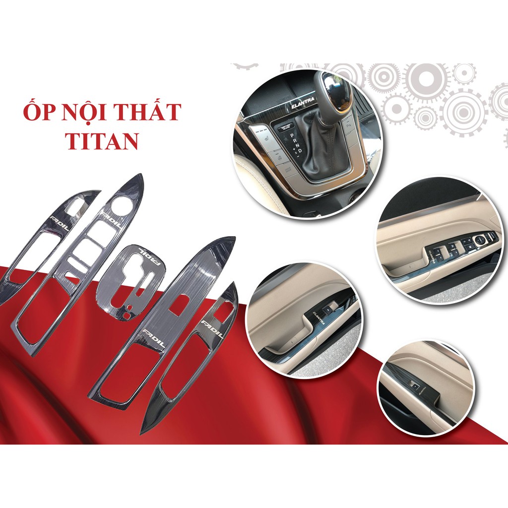 Ốp trang trí nội thất xe Vinfast Fadil mẫu titan - 5 chi tiết