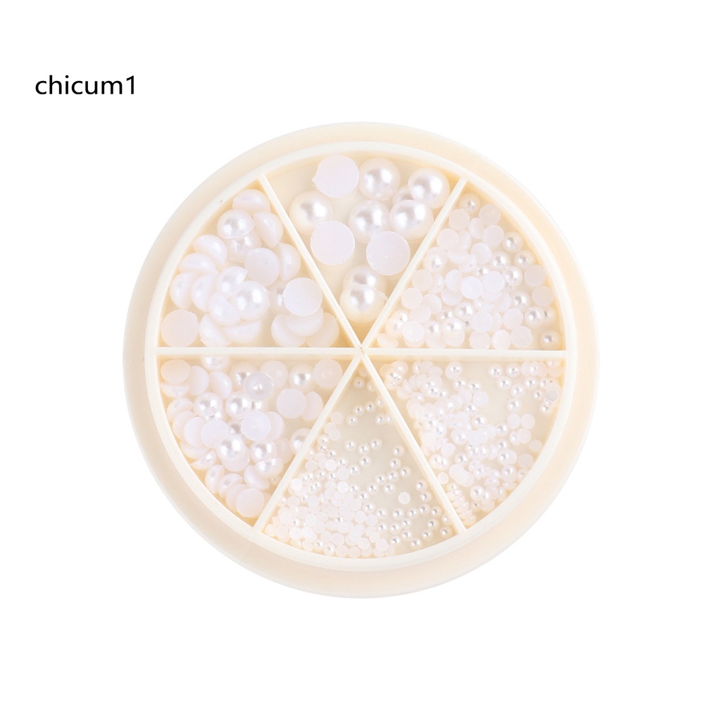 [Hàng mới về] Hạt ngọc trai nhân tạo dính trang trí làm đẹp móng tiện lợi