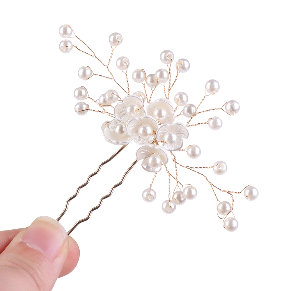 Bộ 1/2/3 Ống|Kẹp Tóc Đính Ngọc Trai Nhân Tạo Thời Trang