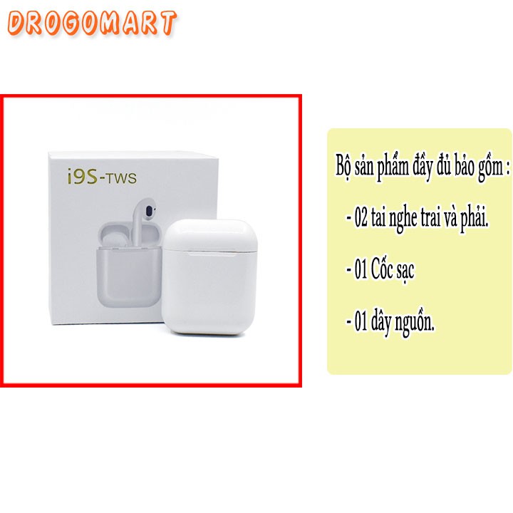 ( FREESHIP 99K ) Tai nghe AirPods bluetooth nhét tai TWS I9S v5.0 Âm thanh cực hay Bảo Hành 6 tháng