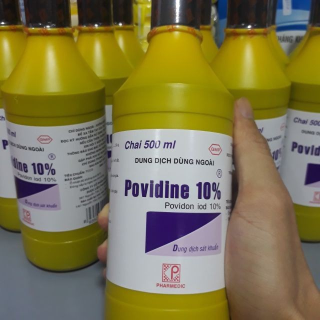 [CHÍNH HÃNG] Dung dịch sát trùng An Sinh 10% 500ml, sản xuất tại Việt Nam, ngăn ngừa vi khuẩn gây nhiễm trùng da