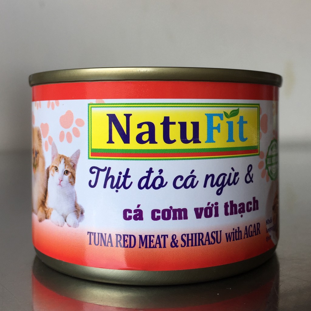 Pate NatuFit Thịt Đỏ Cá Ngừ Cho Chó Mèo Mọi Lứa Tuổi (Lon 160g)
