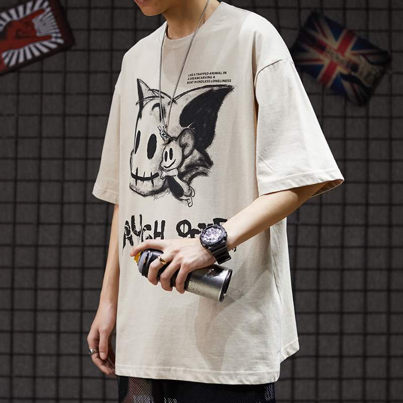Áo Thun Nam Nữ Unisex Mùa Hè Cộc Tay Cổ Tròn Họa Tiết Hình Mèo In Chữ LAUGH OFTEN Zenkonu TOP NAM 1000141