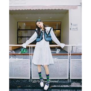 [Hàng sẵn - ORIGINAL DESIGN]Iris Boutique IV223713-ID223714 22/SSWhite cake dress + cake vest  Set đồ nữ vest và đầm