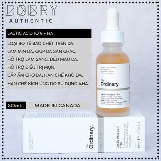 Tinh chất sáng da mờ thâm the ordinary lactic acid 10% + ha và lactic acid 5% + ha