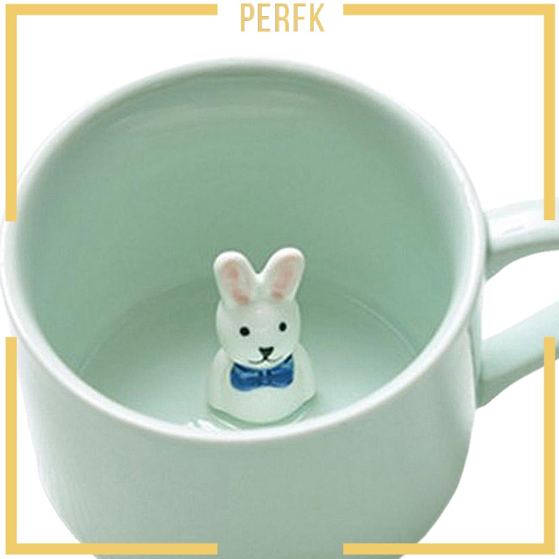 Cốc Sứ Uống Cà Phê / Trà Sữa In Hình Động Vật Hoạt Hình 3d Dễ Thương
