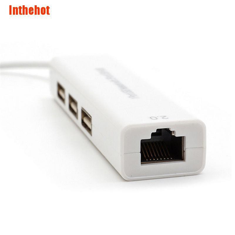 Bộ chuyển đổi 3 cổng USB 2.0 sang Lan/Rj45 Ethernet tiện lợi | BigBuy360 - bigbuy360.vn
